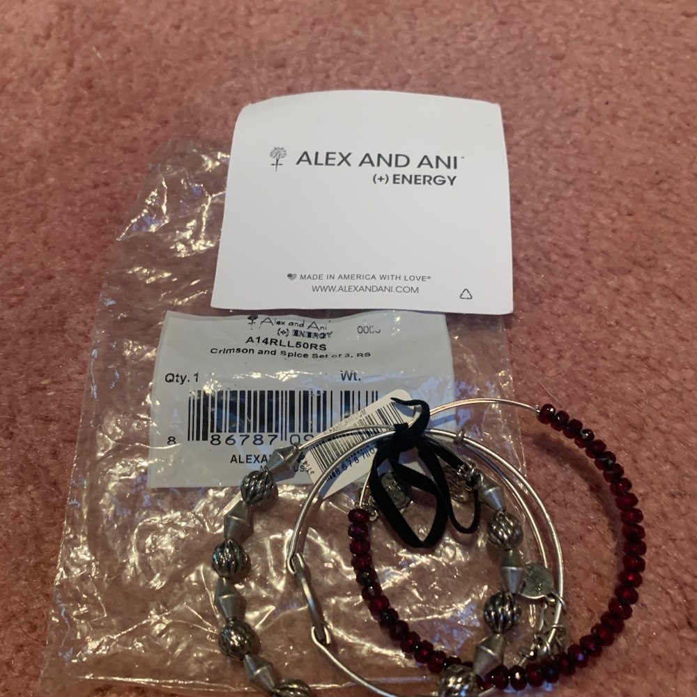 NWT ALEX AND ANI CRIMSON AND SPICE SET 3 BRACELETS